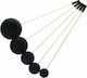 Meinl Πλαστικός Κόπανος Gong Resonant Mallet σε Μαύρο Χρώμα Set of 5