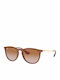 Ray Ban Erika Sonnenbrillen mit Braun Rahmen und Braun Verlaufsfarbe Linse RB4171 6590/13