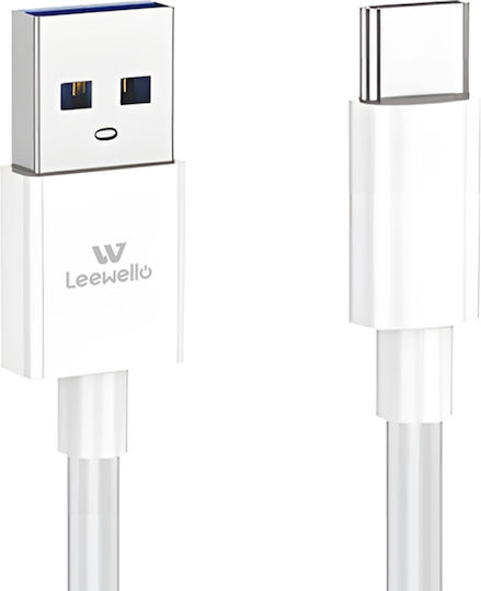 Leewello USB 2.0 Cable USB-C Male - USB-A White 1m SJX-209