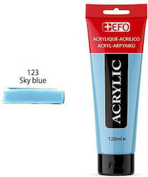 +Efo Acrylic Acrylic Paint Set in Light Blue color 123 Sky Blue 120ml 1pcs 389123