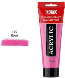 +Efo Acrylic Acrylic Paint Set in Pink color 115 Rose 120ml 1pcs 389115