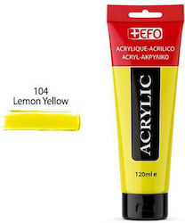 +Efo Acrylic Acrylic Paint Set in Yellow color 104 Lemon Yellow 120ml 1pcs 389104