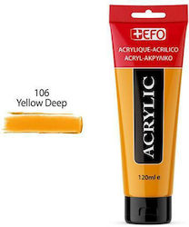 +Efo Acrylic Acrylic Paint Set in Yellow color 106 Yellow Deep 120ml 1pcs 389106