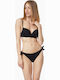 Soft Rio Bikini Slip με Κορδονάκια Μαύρο