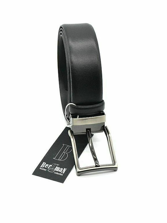 Bergman Hawkins 3510 Curea pentru bărbați Din piele Neagră