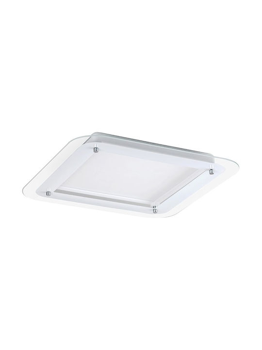 Rabalux Lorna Μοντέρνα Γύψινη Πλαφονιέρα Οροφής με Ενσωματωμένο LED σε Λευκό χρώμα 52cm