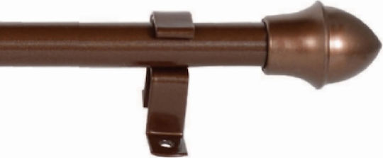 Import Hellas Bare Pentru Perdele Pliabil Metalic Briz-Briz Dublu De Către Rail Φ12mm 135-235cm Oxidat