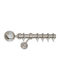 Import Hellas Extendable Metallic Curtain Pole Νο2 Single Φ25mm 140-250cm Nickel