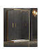 Karag Efe 100 Καμπίνα Ντουζιέρας με Συρόμενη Πόρτα 100x130x190cm Clear Glass Oro