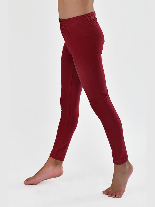 Trax Leggings pentru Copii Lung Burgundy