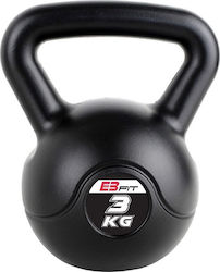 Black PVC Kettlebell EB Fit 3kg