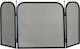Biofan Metallic Fireplace Screen with 3 Panels 50x25x51cm Black