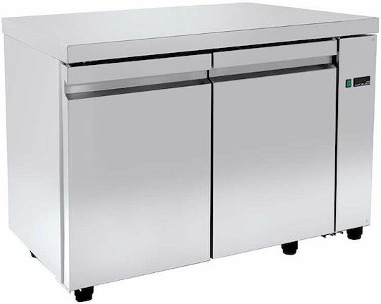 Niki Inox Ψυγείο Πάγκος χωρίς Μοτέρ Υ88xΠ121xΒ70cm