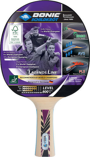 Donic Legends Line Level 800 Tischtennisschläger für Erfahrene Spieler