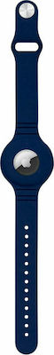 Hurtel Flexible Wrist Cover Θήκη Καρπού Σιλικόνης για AirTag σε Navy Μπλε χρώμα