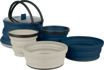 Sea to Summit X-Set 12 Cookware Set for Camping Camping Cook Set Navy/Grey 5-piece