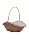 vidaXL Wooden Firewood Basket 60x44x55cm Brown