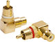 Dynavox Μετατροπέας RCA male σε RCA female Χρυσό 2τμχ 207530