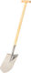 vidaXL Point Shovel T Grip Stainless Steel and Ashwood Flat Shovel with Handle 146147