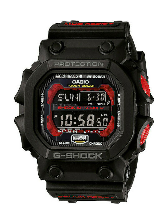 Casio G-Shock Digital Uhr Solar mit Schwarz Kautschukarmband