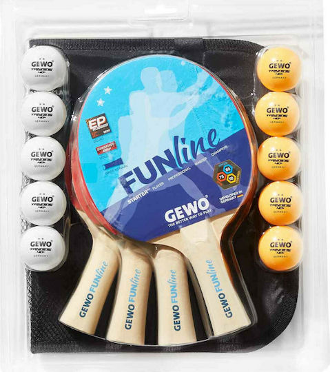 Gewo Fun Time Σετ Ρακέτες Ping Pong για Αρχάριους Παίκτες