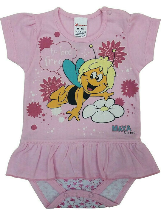 Beboulino Babystrampler Kurzärmelig Rosa