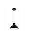 Luminex Sven Pendant Light Black Bell with Socket E27