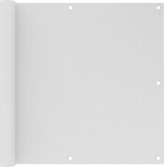 vidaXL Rectangular Shade Divider White in Roll With Hoop 0.9x3m 160gr/m² made of HDPE