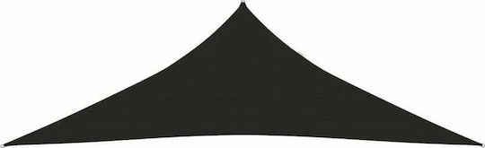 vidaXL Triangle Shade Sail Black With Hoop 2.5x3.5x2.5m 160gr/m² made of HDPE