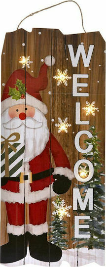 Iliadis Illuminated Christmas Wooden Figure Sign Red Height 50cm