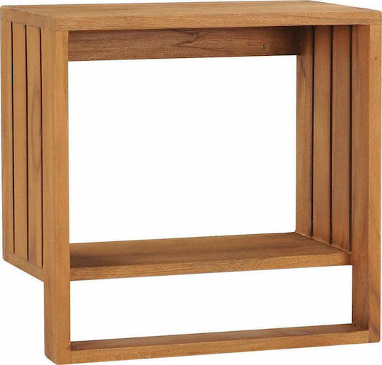 vidaXL Double Wall-Mounted Bathroom Shelf Unit ​35x35cm Brown
