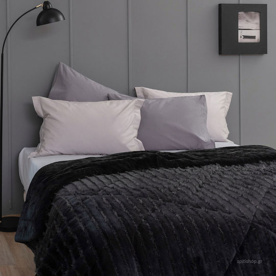 Palamaiki Duvet Cover Single 160x240cm Gwen Black 640 GSMGsm