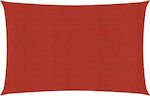 vidaXL Sonnensegel Rot 2x4.5m 160gr/m² hergestellt aus HDPE