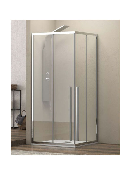 Karag Elysium 100 Καμπίνα Ντουζιέρας με Συρόμενη Πόρτα 80x140x200cm Clear Glass