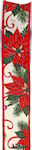 Iliadis Classic Poinsettia Christmas Ribbon Red 900x4.3cm 1pc