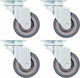 vidaXL 277817 Rotating Wheels from Rubber 12 Pieces 50mm