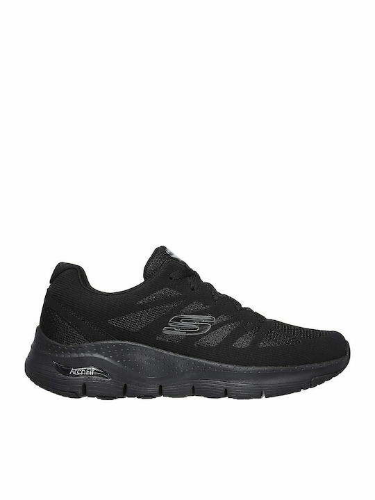 Skechers Arch Fit Ανδρικά Αθλητικά Παπούτσια Running Μαύρα