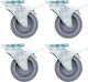 vidaXL 143421 Rotating Wheels from Rubber with ...