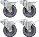 vidaXL 143425 Rotating Wheels from Rubber with ...