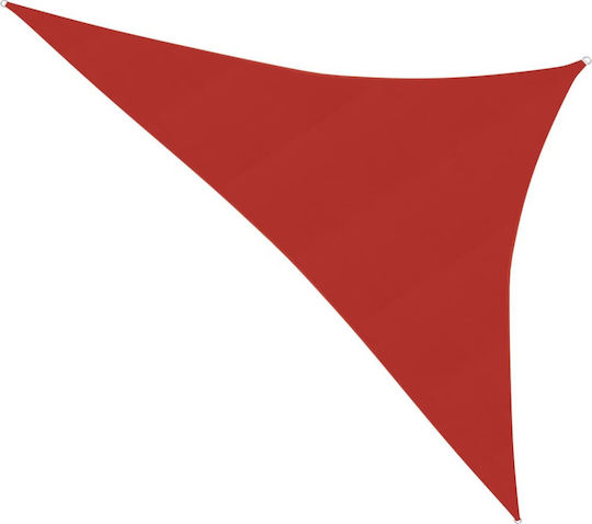 vidaXL Triangle Shade Sail Red With Hoop 3x5m 160gr/m² made of HDPE 160 g/m²