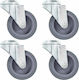 vidaXL 277852 Rotating Wheels from Rubber 12 Pieces 75mm