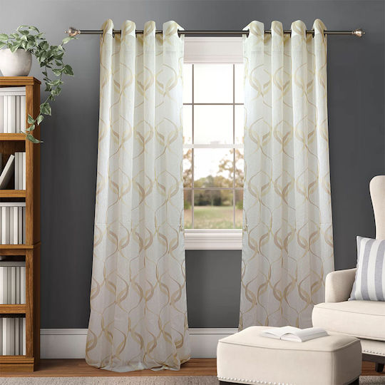 Lino Home Perdea Cu Capse Eleni Bej 140x260 cm