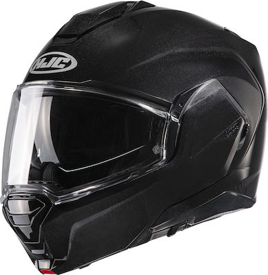 HJC i100 Flip-Up Helmet with Sun Visor ECE 22.06 Metal Black