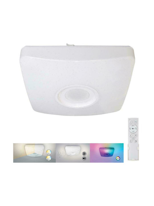 Rabalux Murry Inteligent Plafonieră de Tavan 36.5buc Albă cu LED Integrat și Telecomandă