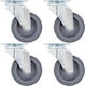 vidaXL 24 Pieces Rotating Wheels Made of Rubber...