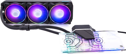 Alphacool Eiswolf 2 AIO 360mm Radeon RX 6800 6800XT 6900 Reference Design с Черен Воден Блок за GPU с Гръб