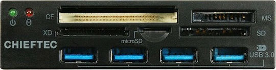 Chieftec Εσωτερικό Card Reader USB 3.0 για SD/microSD/MemoryStick/CompactFlash/xD