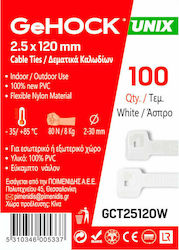 GeHock Kabelbinder Kunststoff 120mmx2.5mm in Weiß Farbe (100Stück) (025120) GeHock Kabelbinder Kunststoff 120mmx2.5mm in Weiß Farbe (100Stück) (025120)