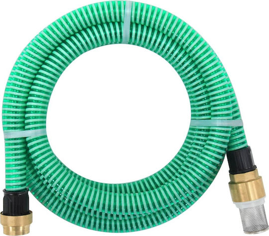 vidaXL 151044 Tubing Suction Green with Brass Connectors 7m 25mm