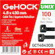 GeHock Plastic Cable Ties 430mm x 4.8mm in Black Colour (100 pcs) (148430)